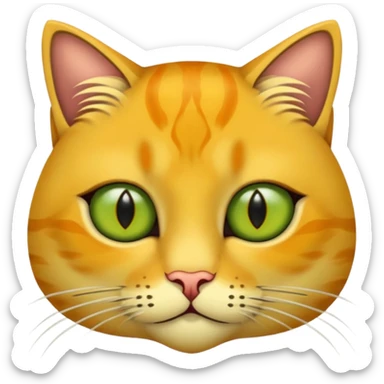 Katze mit Gurkenscheiben auf den Augen sticker