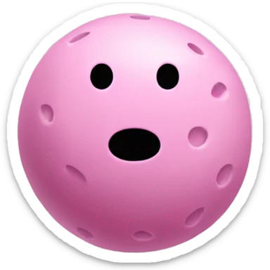 light pink pickle-ball ball, no face sticker