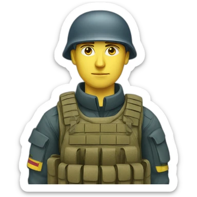 Ukrainian soldier sticker