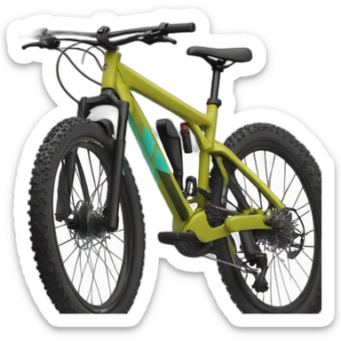 mountain bike in #000575 and #a0febf colors sticker