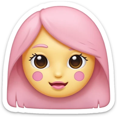 Soft pembe tarzında pembe pastel renginde ifadeler sticker