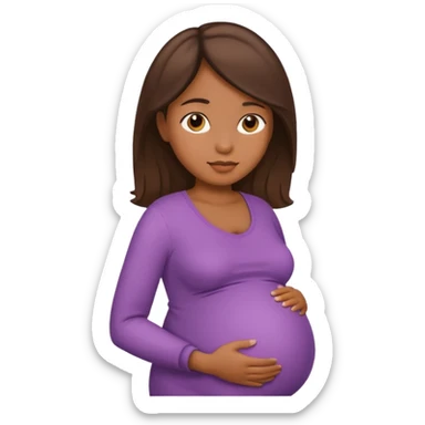 pregnant woman  medium brown skinemoji sticker