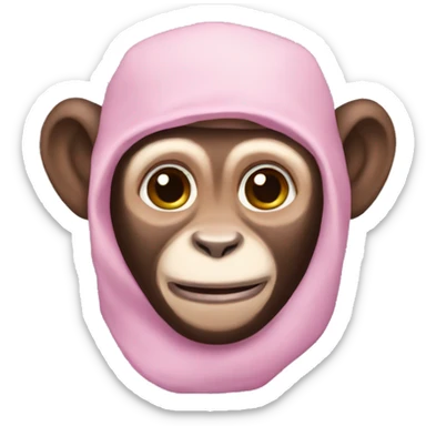 Pink capuchin  sticker