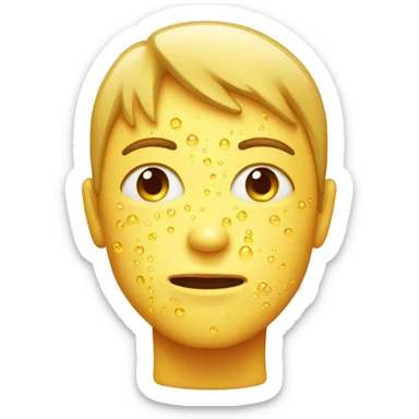 human face, fever, high temperature sticker