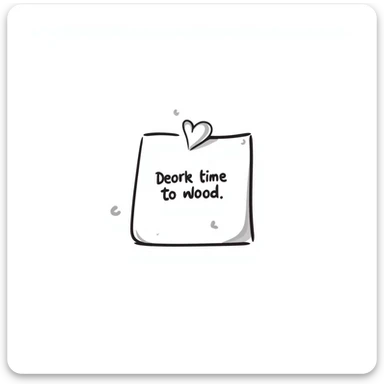 heart-shaped sticky note with handwritten text sticker