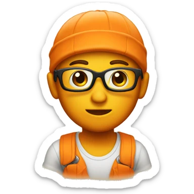 Orange Accessoires sticker