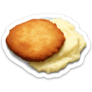 Cutlet with mashed potatoes sticker