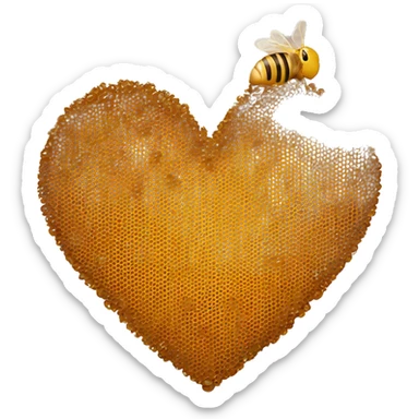 Honey heart sticker