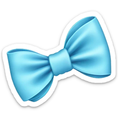 Baby blue bow sticker