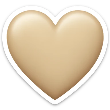 Beige heart  sticker