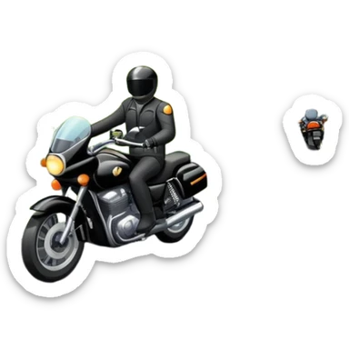 motorcycle tour on a mountain road sticker