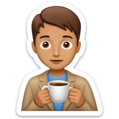 Cheers on coffee sticker