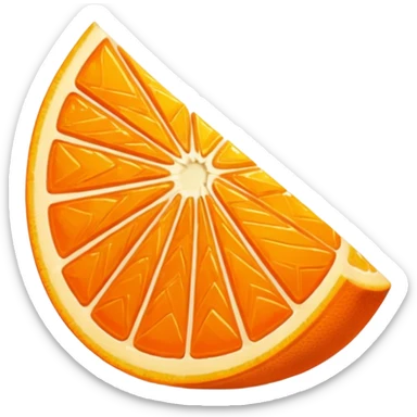 orange wedge sticker