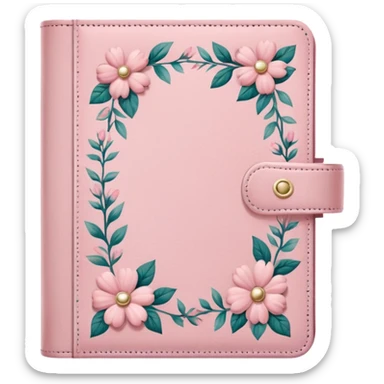 pink diary, coquette, loveshackfancy style  sticker