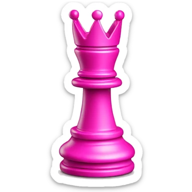 Pink Queen chess piece sticker