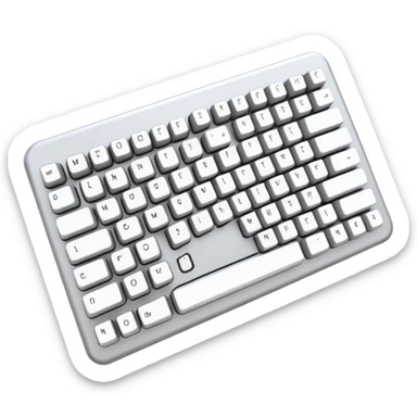 Custom mechanical keyboard, no brand , no numbers, no letters, reminiscent of Apple Mac products  sticker