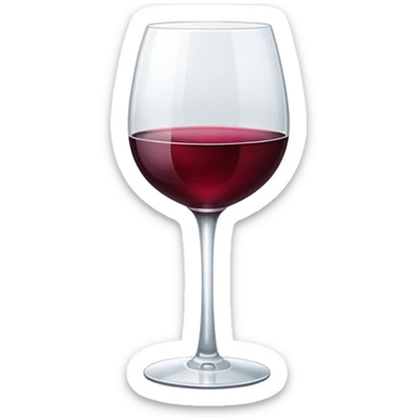 Create a wine glass that is full all the way to the top but not overflowing sticker