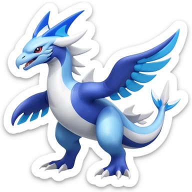 Lugia-Kyogre-Zeraora-Reshiram-Latios-fusion-creature (full body) sticker