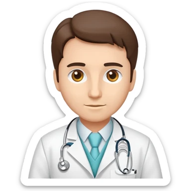 isolated white doctor lab coat sticker