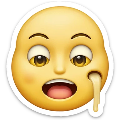 An emoji chocking itself sticker