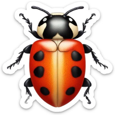 Buff ladybird sticker