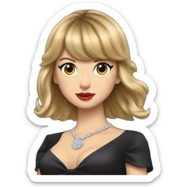 Taylor Swift qui embrasse macron sticker