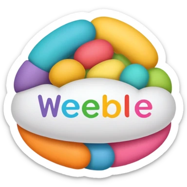 A fictional animal called the weeblewordle sticker