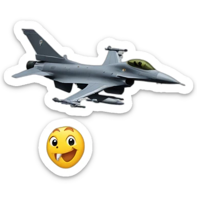 T-rex flying an F-16 sticker