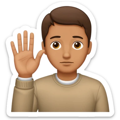 hombre negando con la mano  sticker