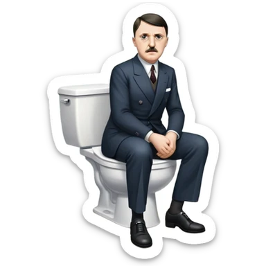 Adolf Hitler auf Toilette  sticker