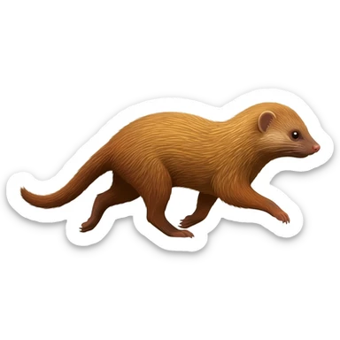 Create an emoji of a mongoose running sticker