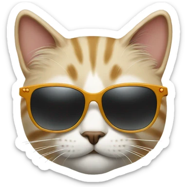 Cat with sunglasses sticker