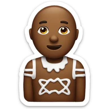Black gingerbread  sticker