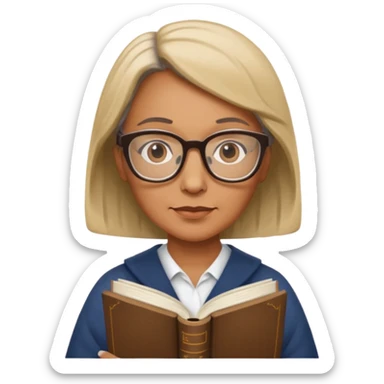 middle aged, The wise librarian sticker