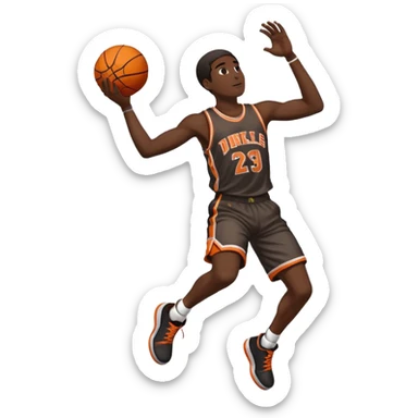 Black Man dunking a basketball  sticker
