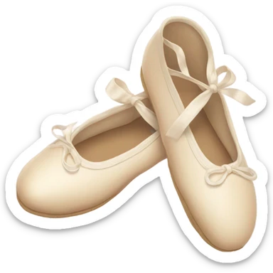 cream Ballet shoes sticker