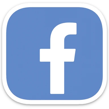 facebook icon, flat color style sticker