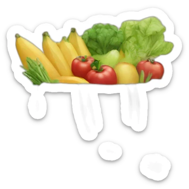 shopping bag with groceries sticker