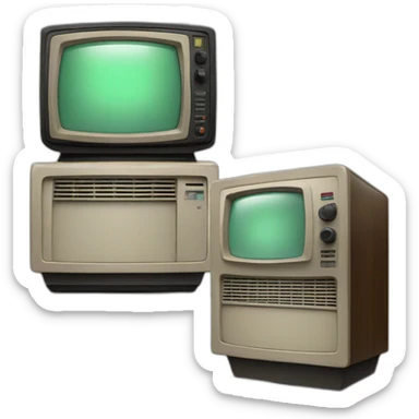 Old crt tv sticker