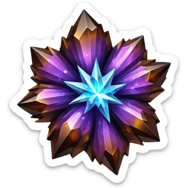 dark brown nebula crystal cluster sticker