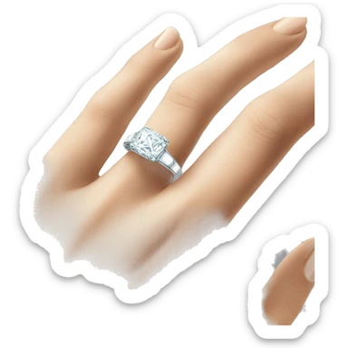 Engagement ring sticker