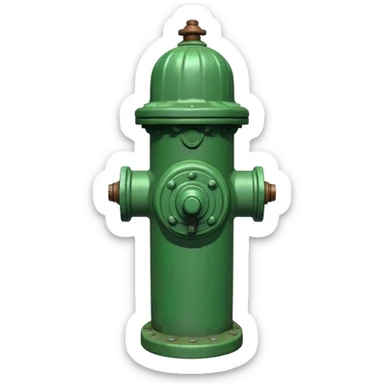 green fire hydrant sticker