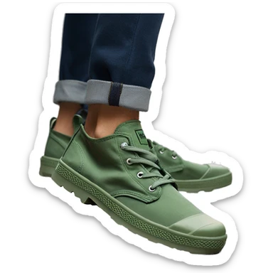 Original Palladium pampa Mens Low Green Low Low Low flat flat sticker