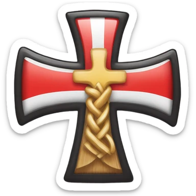 Polen Deutschland Kreuz sticker