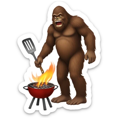 Bigfoot grilling sticker