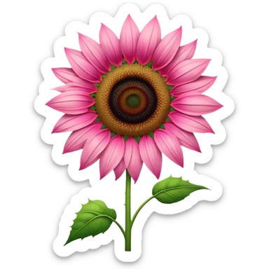 Pink sunflower  sticker