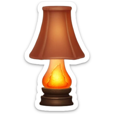 Salt lamp on a base sticker