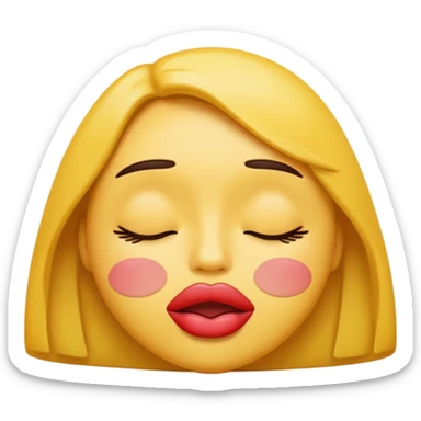 Make me an emoji sticking out his lips and closing his eyes sticker