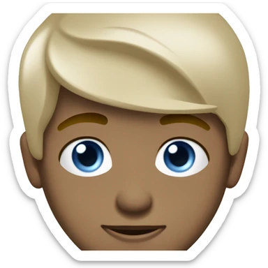 gipsy boy with blue eyes skinny in suit with straight short hair sticker