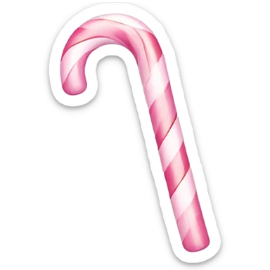 Pastel pink cute candy cane sticker